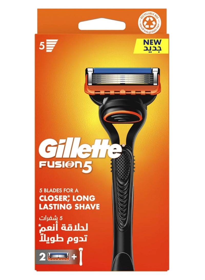 شفرة جيليت فيوجن 5 للرجال – 1 مقبض + 2 شفرات - Image 1